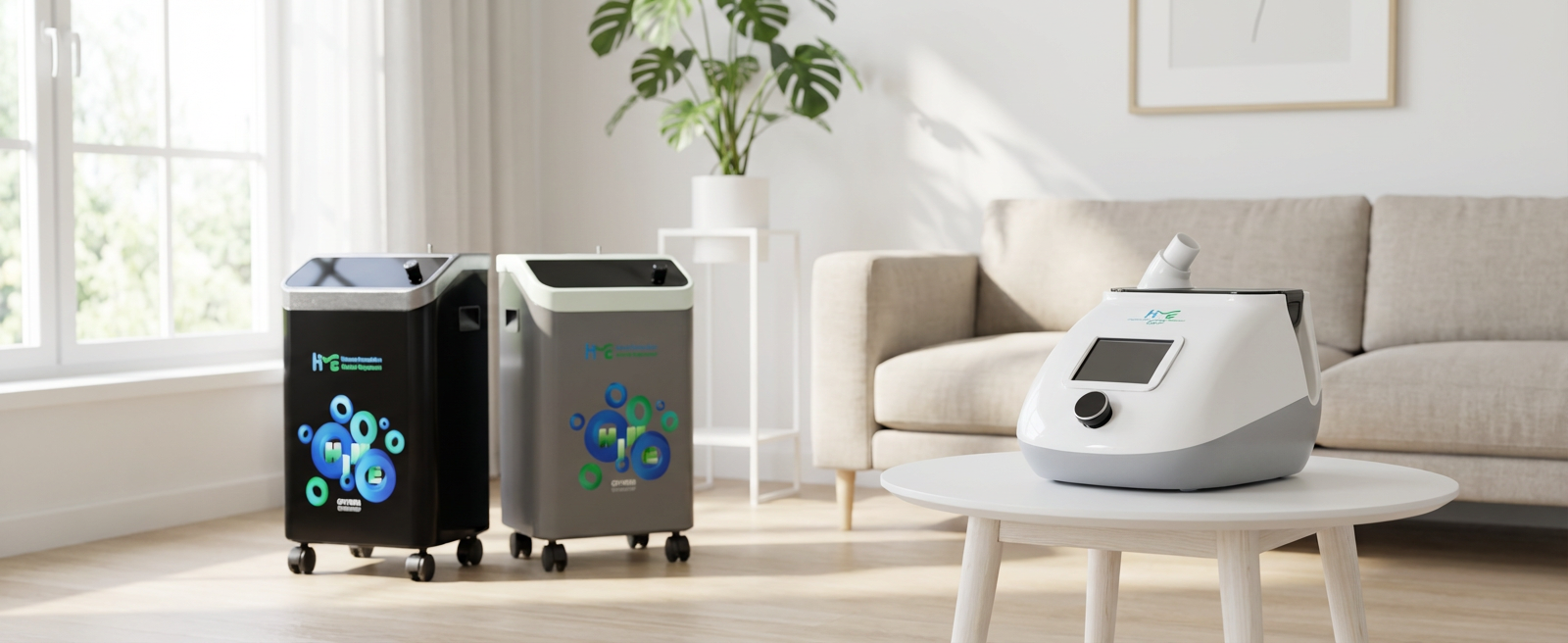 اکسیژن‌ساز خانگی در فضای نشیمن